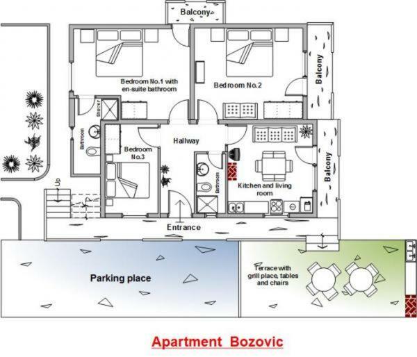 Apartment Bozovic Orebić Rum bild